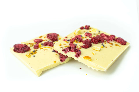 White chocolate with dried fruit